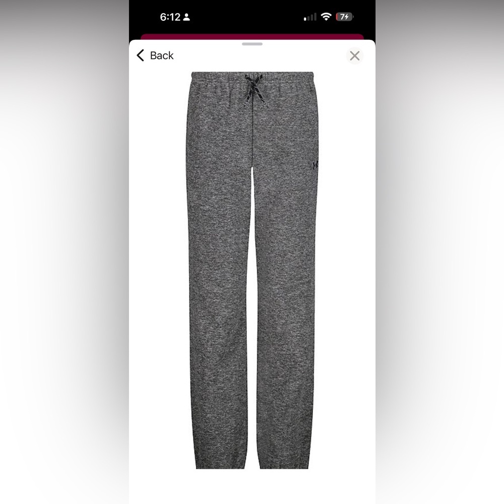 Under Armour Heather Charcoal Gray Jogger Pants